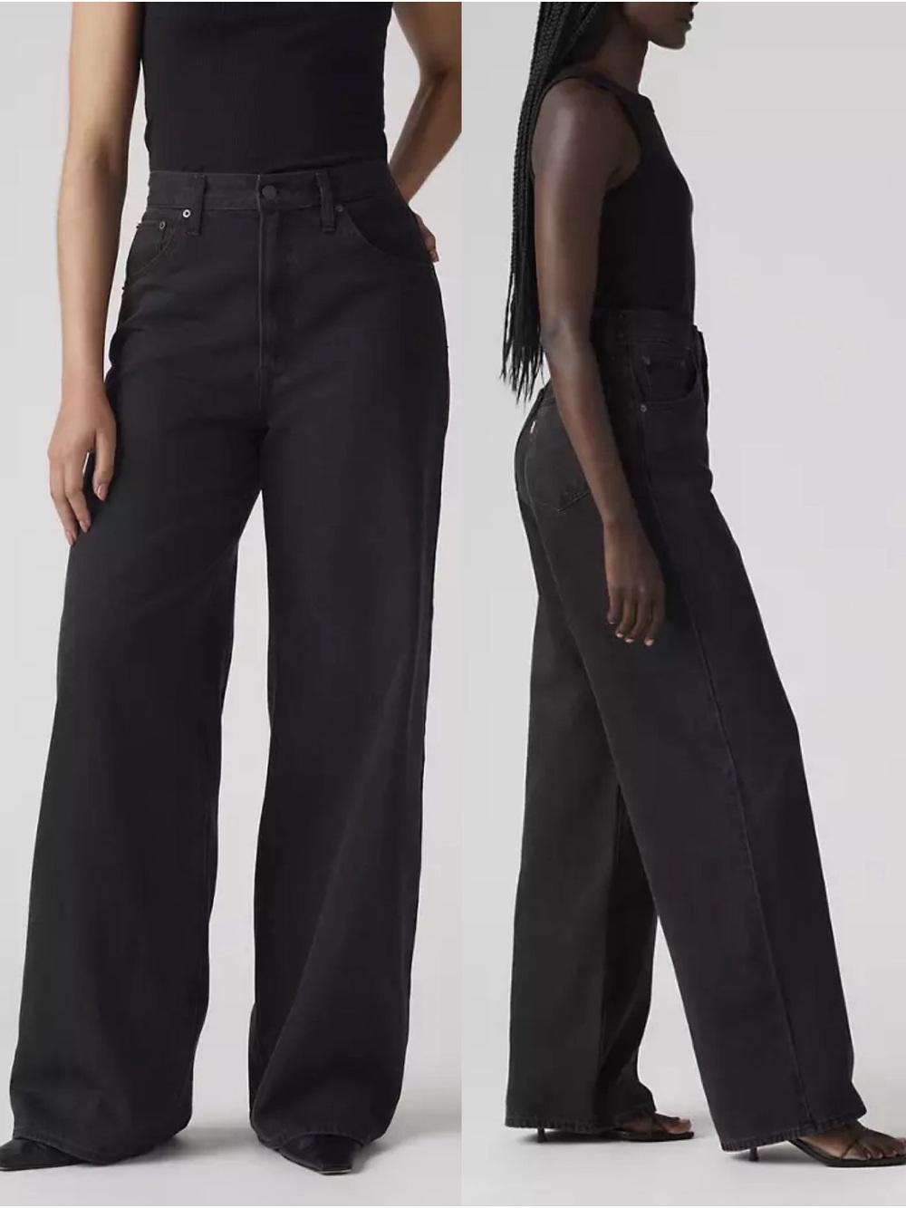 Levi’s Cinch Baggy Lightweight Women's Jeans Wide Leg High-Rise Black 26